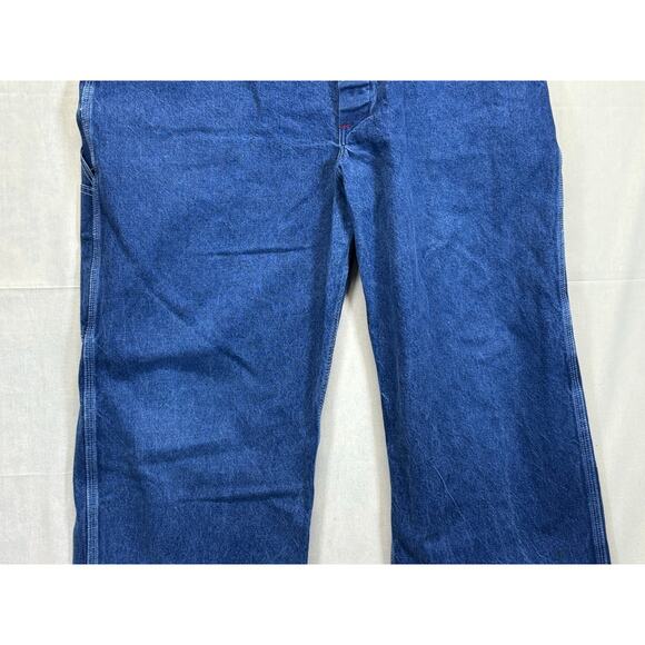 Dickies Blue Denim Bib Overalls Size 36x30 Workwear Carpenter Jeans - Picture 7 of 11
